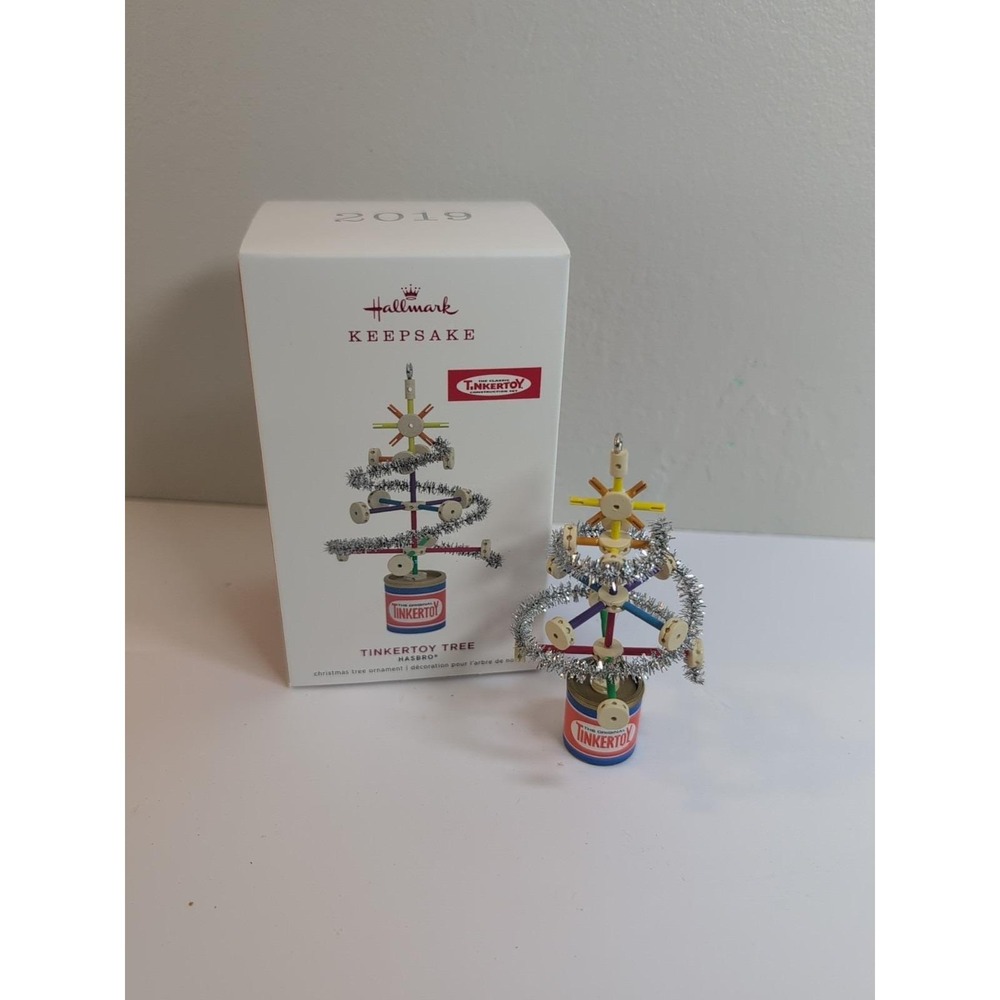 Hallmark 2019 Tinkertoy Tree Hasbro Tinsel Retro Christmas Keepsake Ornament NEW